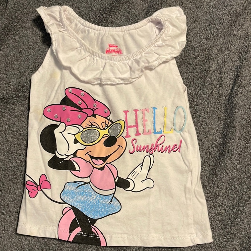 3T Minnie Mouse ruffled tank-top